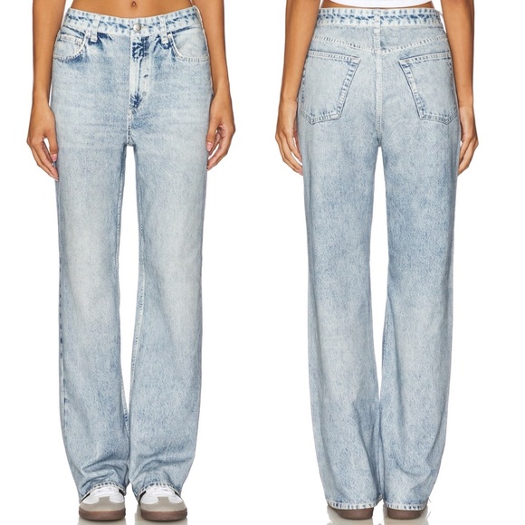 Rag & Bone Miramar Shea High Rise Full Relaxed Jean Pant in Riverly - Picture 1 of 5